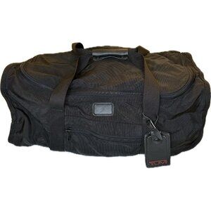 Vintage Tumi Ballistic Nylon Duffel Overnight Travel Bag Leather 21x14 USA
